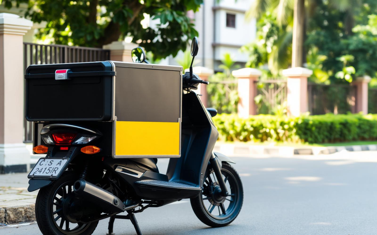 EV delivery scooter on a Bangalore street